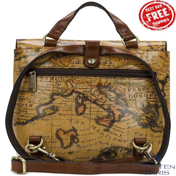 Patricia Nash Vatoni Small Printed Leather Backpack European Map Women\'s Bag main image 5